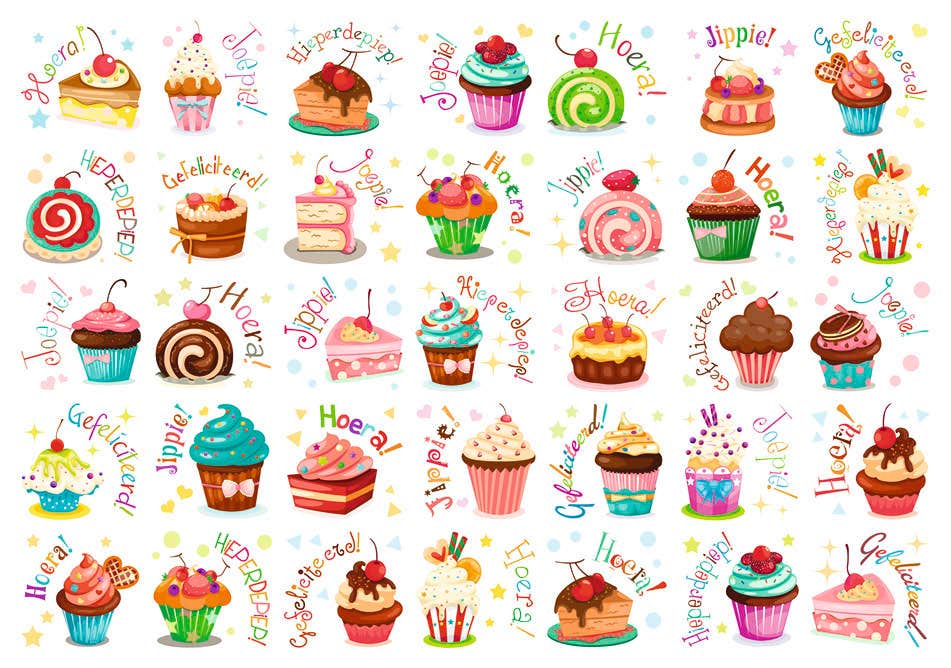 Beloningsstickers felicitaartjes