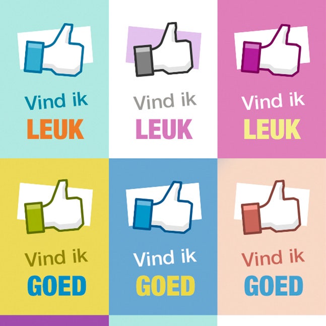 Beloningsstickers 'Vind ik leuk'-duimpjes