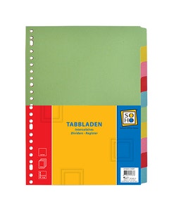 Tabbladen karton 10-delig