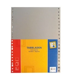 Tabbladen kunststof A tot Z