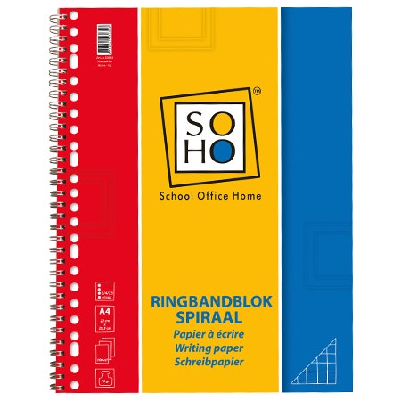 Collegeblok A4 ruit 10mm