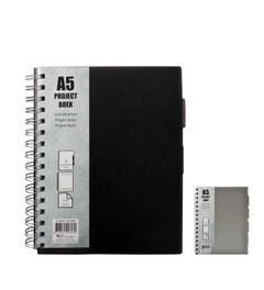 Projectboek A5 zwart-grijs 3tabs 120 vel