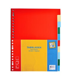 Tabbladen kunststof 10-delig