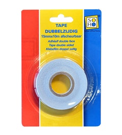 Tape 15mmx10m 2-zijdig