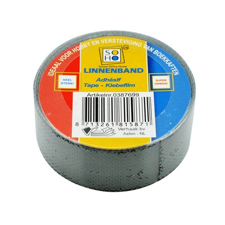 Linnenband 19mm Zwart