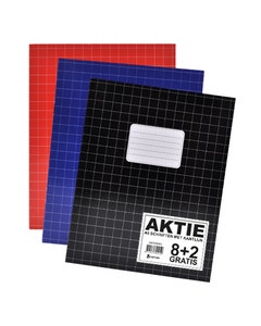 Pak à 10 Schriften A5 ruit 10mm basiskleuren