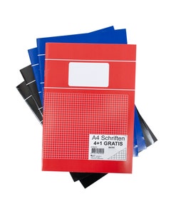 Pak à 5 Schriften A4 ruit 5mm basiskleuren