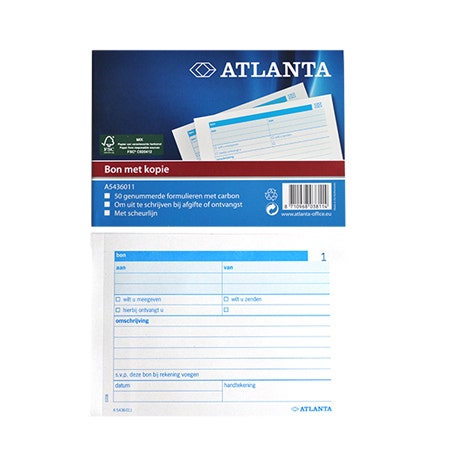 Atlanta bonboekje A6 met kopie