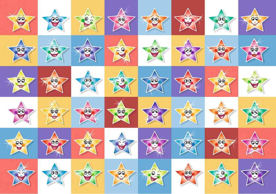 Beloningsstickers vrolijke sterren