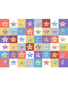 Beloningsstickers vrolijke sterren