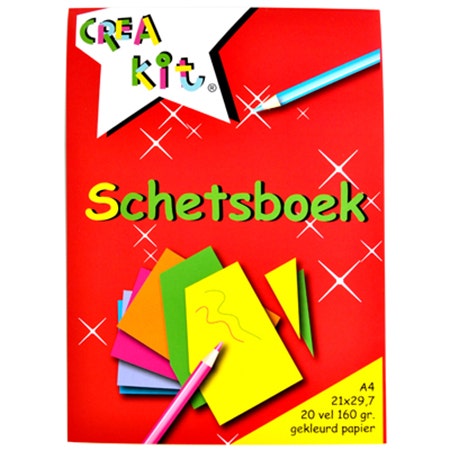 Schetsboek A4 gekleurd papier