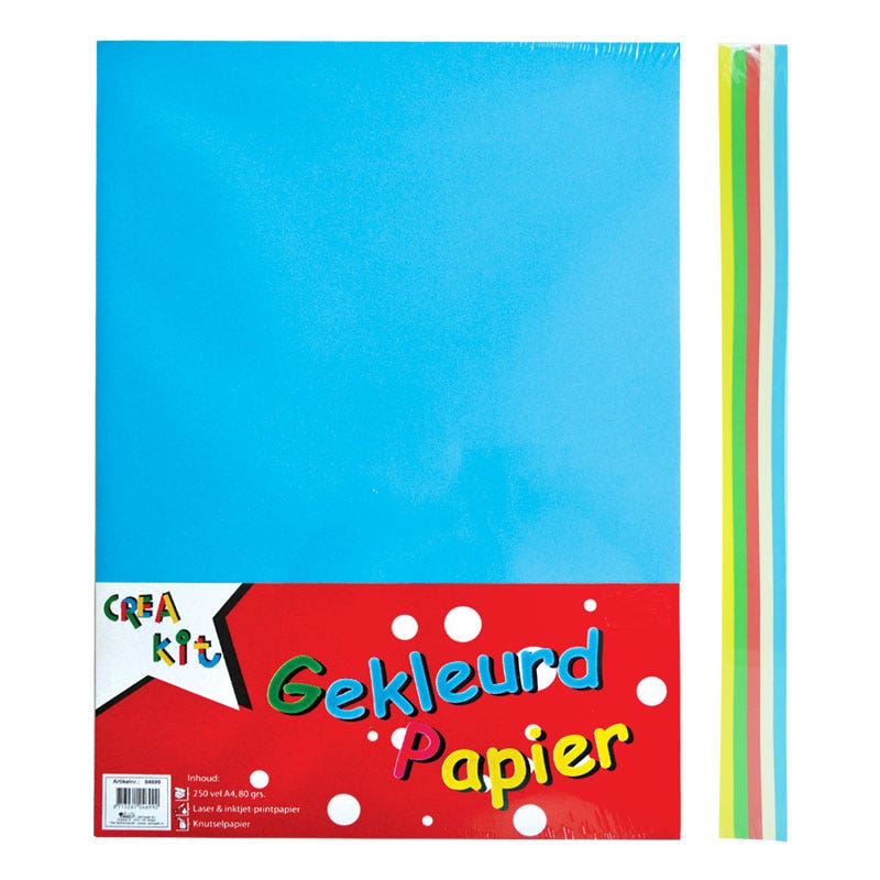 Gekleurd papier A4 80gr 250 vel
