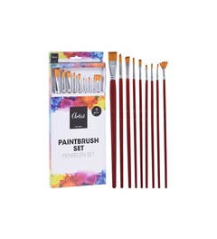 Set Kwasten en Penselen - 9-delig