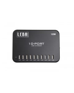 Leba 10-port USB oplader