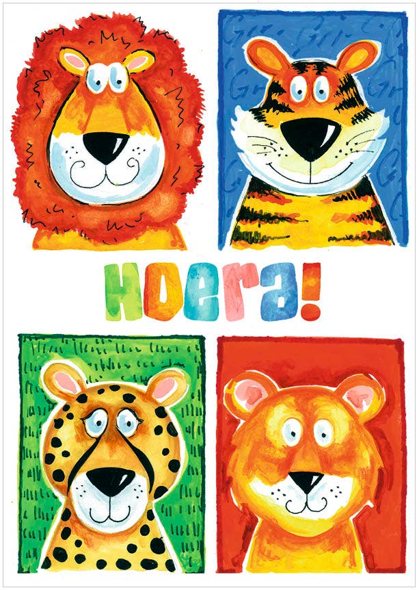 Set van 20 miniposters (A4 kaarten ) fantasiedieren verjaardagskaarten