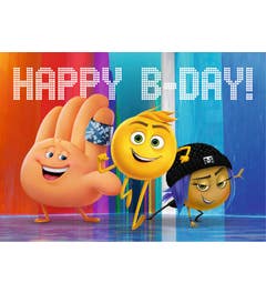 Set van 20 miniposters (A4 kaarten) emoticons verjaardagskaarten