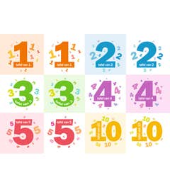Beloningsstickers tafels 1 2 3 4 5 10