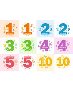 Beloningsstickers tafels 1 2 3 4 5 10