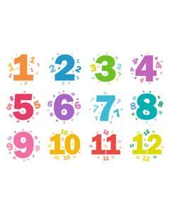 Beloningsstickers cijfers 1 t/m 12