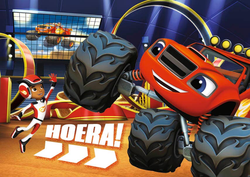 Set van 20 miniposters (A4 kaarten) Blaze en de Monsterwielen verjaardagskaarten