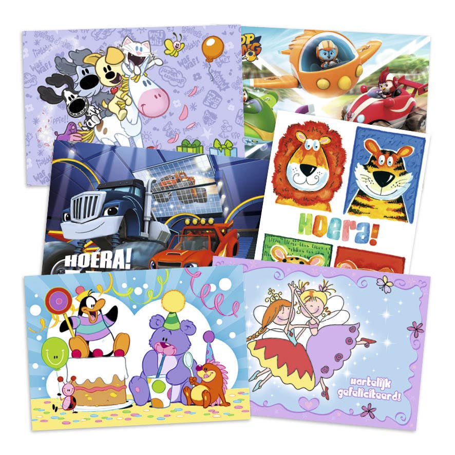 Set met 18 miniposters (A4 kaarten) fantasiefiguren onderbouw