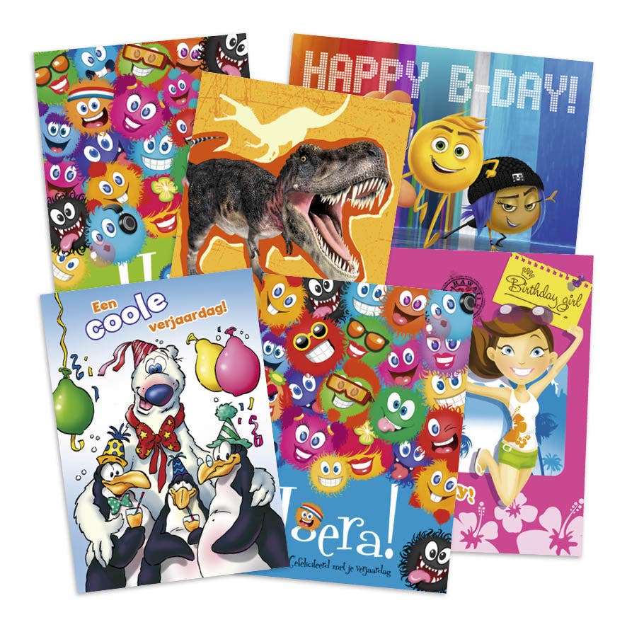 Set met 18 miniposters (A4 kaarten) fantasiefiguren  