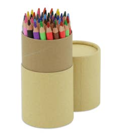 48 potloden in een rond opbergdoosje