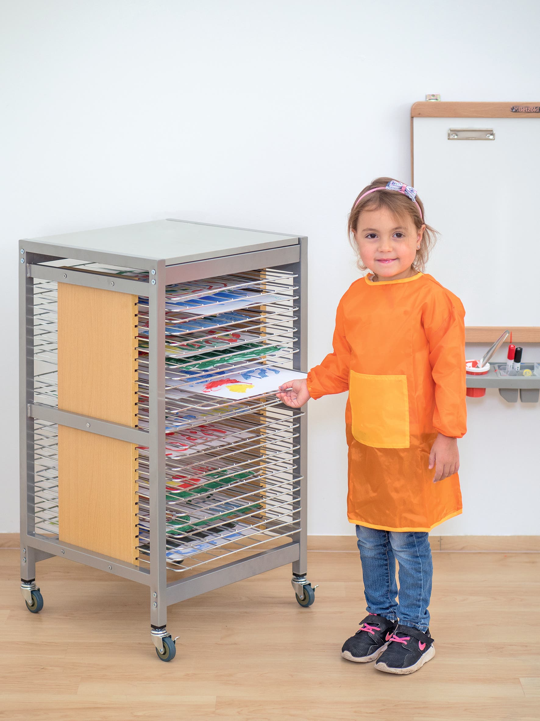 Droogrek A3 Zilver XL (verrijdbaar)