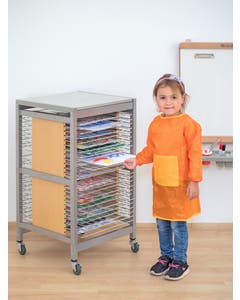 Droogrek A3 Zilver XL (verrijdbaar)