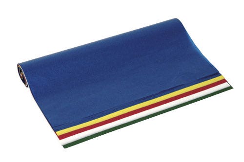 Vliegerpapier - rol 100 vellen - groen; geel; blauw; rood en wit