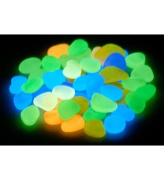 Glow in the dark kiezelsteentjes