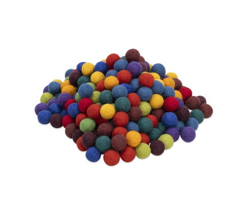 Balletjes Vilt - Regenboog 12 kleuren (240 stuks)