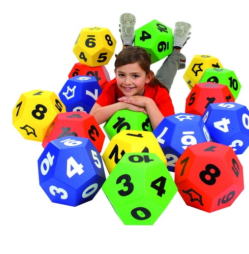 Grote schooldobbelsteen (20cm - rood)