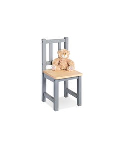 Kinderstoel (grijs/naturel)