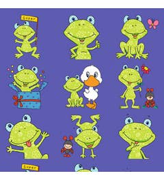 Grappige Kikker beloningssticker