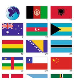 Beloningsstickers Wereldvlaggen