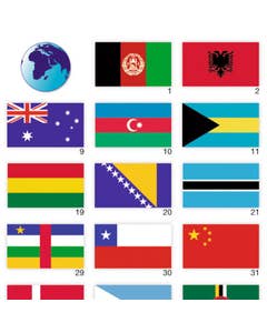 Beloningsstickers Wereldvlaggen