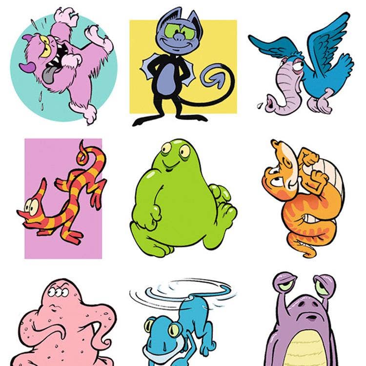 Beloningsstickers Geheim agent G. Ruwel; Monsters