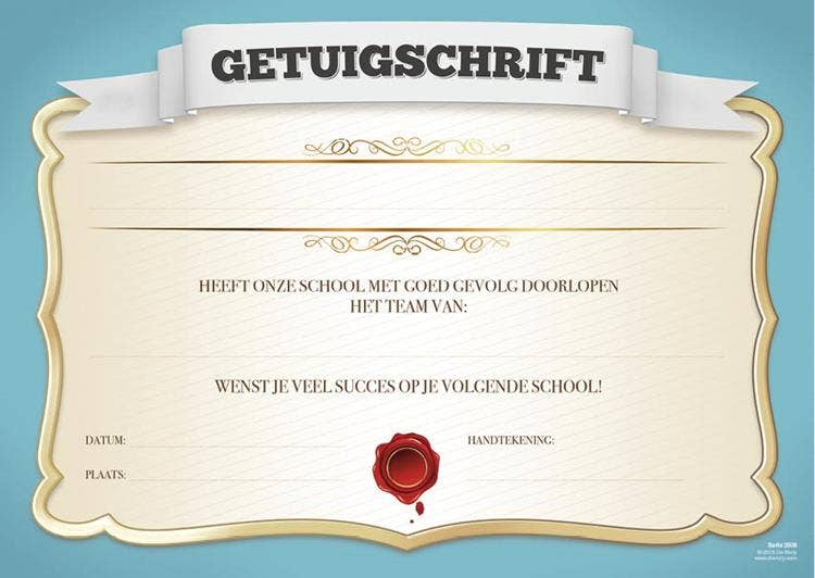 Getuigschrift perkament