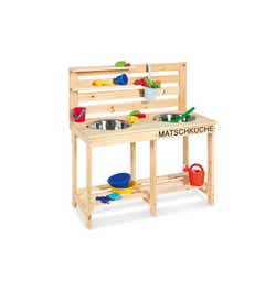 Houten zand- en watertafel