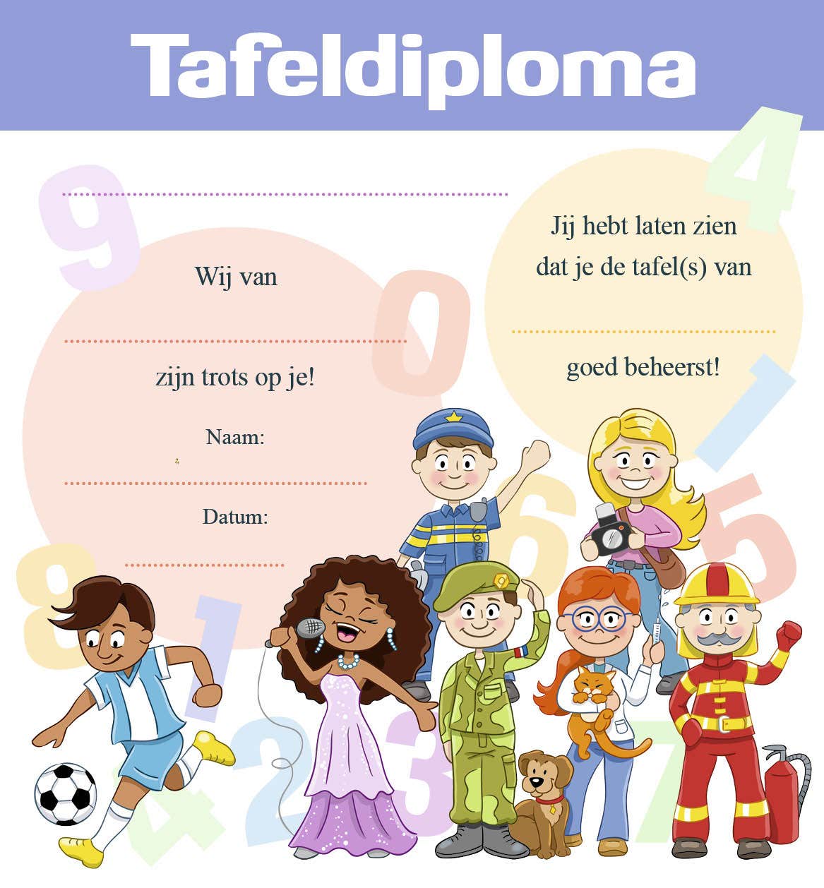 Tafeldiploma beroepen