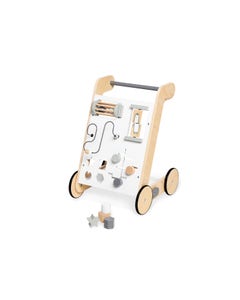 Activiteiten loopwagen wit/grijs FSC