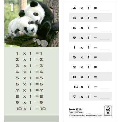 Tafelkaartjes 1-12 Werelddieren