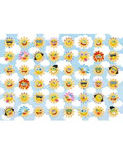 Beloningsstickers zonnetjes