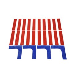 Afbakenset vloermarkeringen rubber | Banen en hoeken (set van 24)