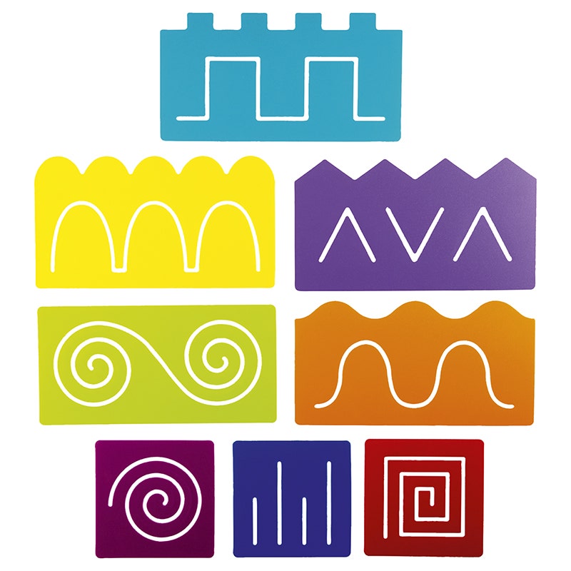 Leren schrijven - Omtrekken - Grafische vormen