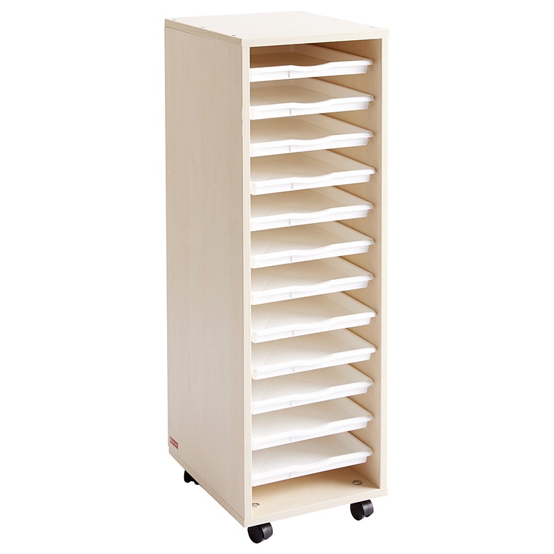 Hoge rijdende kast - 12 opbergvakken