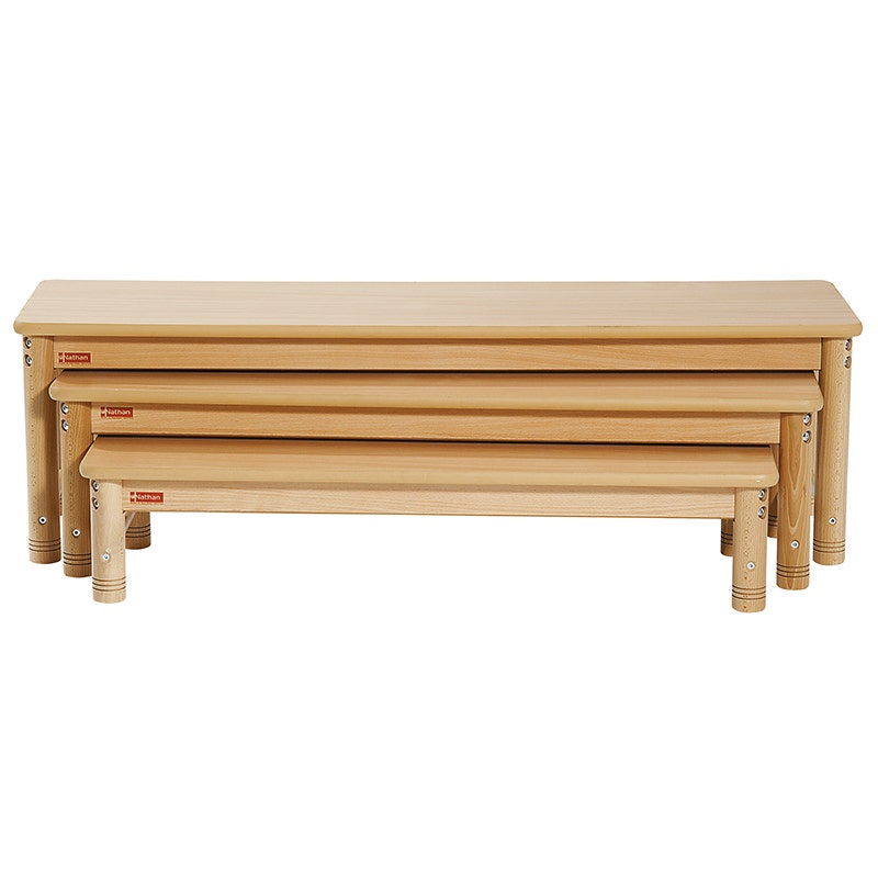 Zitbanken (3 hoogtes - compact stapelbaar)