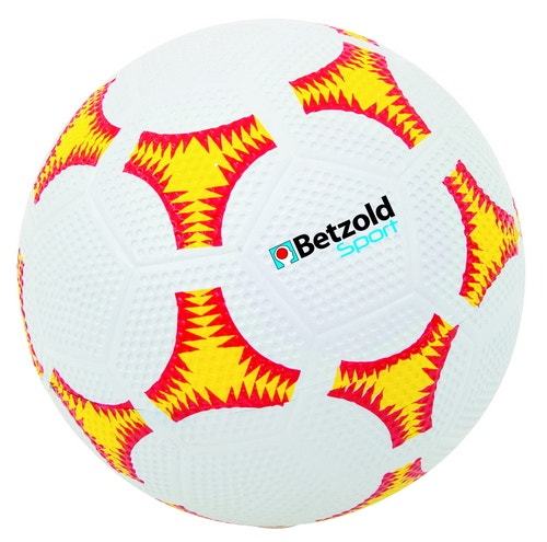 Rubber voetbal (geel/rood)
