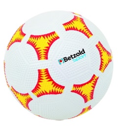Rubber voetbal (geel/rood)